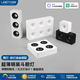 Laberta bold lamp surface-mounted spotlight without main light living room lighting anti-glare four-head square ceiling downlight bedroom lamp ultra-thin all black-double head model 18w spotlight access Mijia app