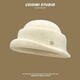 2025 New Hepburn Style High Quality Thousand Gold Hat Fisherman Hat Women's Autumn and Winter Temperament Versatile Elegant Basin Hat Trend Thousand Gold S Standard - Beige m (56-58cm)