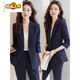 Luo Meng Navy Blue Suit Jacket Women 2026 New Customized Design Women's Professional Formal Suit Suit Work Clothes 9920 Gray Single Suit Regular S 80-91Jin Jin is equal to 0.5 kg
