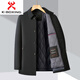 KBXNG Jinba business men's cotton padded coat, thickened and warm, removable liner cotton coat, winter new middle-aged and elderly dad's padded jacket 2352 Navy blue M 170/48