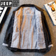 JEEP SPIRIT's new heavyweight zebra pattern jacket men's autumn and winter thickened velvet denim jacket men's warm winter wear JRHP27 XL