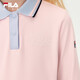 FILA children's clothing long-sleeved T-shirt 2025 winter new style girls and children loose sports POLO shirt hazy pink-LP 120