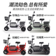Phoenix Q1 parent-child electric tricycle, household small electric motorcycle, long range, leisure small tricycle, two seats + 650W differential speed + 12A lithium battery + about 30 kilometers