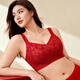 Qianami gift box red underwear for women in the zodiac year, big breast slimming and lifting body shaping bra set, big red set M (75BCD/70E)
