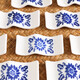 Shop hotel ceramic chopstick holder household chopstick holder dynasty chopstick holder blue and white rhyme porcelain chopstick holder 10 pieces rectangular chopstick holder