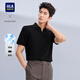 Heilan House (HLA) short-sleeved POLO shirt 26 new light business classic series cool V-neck short-sleeved men's summer black 89 XL 180/96A recommended 151~164Jin Jin equals 0.5 kg