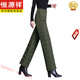 Hengyuanxiang Down Cotton Pants Women's Autumn and Winter 2025 New Cotton Outerwear Mom Thickened Fashion Bottoming Warm Pants Military Green (Padding) S (85Jin Jin is equal to 0.5 kg or less)