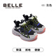 Belle Children's Shoes Children's Velvet Sports Shoes Autumn and Winter Boys' Thickened Dad's Shoes Outdoor Non-Slip Wear-Resistant Girls' Cotton Shoes BL5521 Gray 29
