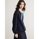 ELLE College Style Fake Two-piece Sweatshirt Casual Skirt Suit Women's 2026 Spring New Design Two-piece Set Navy L
