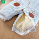Wooden house baby velvet thickened jumpsuit baby hooded cold-proof outer bodysuit full moon outing cotton clothing newborn romper winter blue cute bear cotton 66cm height within 63