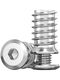 04 Stainless steel furniture screws, internal and external thread nuts, baby crib, wooden board connectors, table, chair, cabinet accessories, M5*08 set