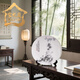 Song Liting SOGLYTIN gave the teacher Jingdezhen porcelain ornaments plum, orchid, bamboo and chrysanthemum porcelain plate ornaments Chinese plate ancient rack hanging plate art plum