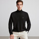 HECHTER Turtleneck Wool Sweater Comfortable Pullover Autumn and Winter Warm Men's Tops Everyday Versatile Bottoming Shirt France Black - Hot Selling Color XL