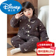 Disney winter children's pajamas, three-layer quilted and thickened, Class A plus velvet baby warm home clothes for boys and girls, winter set, cotton-padded dachshund puppy 90 cm
