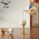 Yongfengyuan 3-head Happy Heming white wine glass and wine dispenser set Ceramic spirit glass goblet Happy Heming 3-head wine set