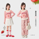 Tutu Little Elephant Girls Long Sleeve T-shirt 2026 Spring New Children's Clothing Fake Two-Piece Bottoming Shirt Older Children's Dopamine Contrast Color Top Pink 110 Height About 110cm