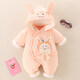 Disney Newborn Baby Clothes Autumn and Winter Baby Onesies Warm Thickened Padded Jacket Outing Suit Cuddler Winter Clothes Happy Rabbit Pink 59cm