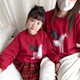 Year of the Horse plus velvet New Year's sweatshirt, versatile year style, unisex family wear, parent-child sweatshirt for a family of three, Korean style sweatshirt, gray plus velvet, size 120, size 120, height 115-125, weight 45-52