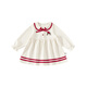 INSBOBO Girls Dress 2026 Spring New Princess Dress One-Year-Old Baby Girl Dress Children's Red Skirt Off-White Free Accessories with Order 80