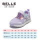 Belle Children's Shoes 2026 Spring New Girls' Sports Shoes Butterfly Mesh Shoes Lightweight Breathable Casual Children's Shoes Purple 25