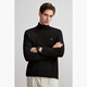 HECHTER Turtleneck Wool Sweater Comfortable Pullover Autumn and Winter Warm Men's Tops Everyday Versatile Bottoming Shirt France Black - Hot Selling Color XL