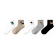 Pami socks women's spring and autumn mid-calf socks 2025 new cute dachshund puppy white short socks with Birkenstock socks Dachshund puppy-pack 5 pairs