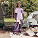 FILA Children's Clothing Long T Category 2025 Autumn New Men's and Women's Long Sleeve T-shirts for Medium and Large Children Blushed Purple-VT 130
