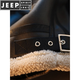 JEEP SPIRIT piel todo en uno chaqueta de cuero engrosada de terciopelo de invierno para hombre chaqueta corta de motocicleta chaqueta de algodón para hombre negro de alta calidad L