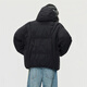 GROUND ZERO shopping mall same style high filling capacity 90 white duck down couple style hooded down jacket black L