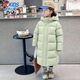 Xtep children's mid-length down jacket boys' thickened and warm winter new winter jacket for teenagers and older children Duku green upgraded thickened constant temperature and warm 170