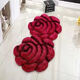 Fantasy simple modern 3D three-dimensional rose floor mat wedding room living room carpet ins style no-wash rose red 70x140 cm