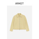 ARKET Men's Cotton Loose Zipper Long Sleeve Knitted Jacket Yellow Spring New Style 1317704001 Yellow M 175/100A