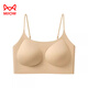 MiiOW pinch inflatable cup 2~6CM traceless liquid foundation underwear female beauty back comic breast invisible anti-exposure vest bra black L 115-145Jin Jin is equal to 0.5 kg