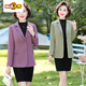 Sorrynam mother spring and autumn coat new fashion casual suit foreign style short middle-aged and elderly women's versatile small suit top purple casual suit jacket 2817 XL recommended 90-105 Jin Jin equals 0.5 kg