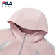 FILA children's jacket 2026 spring new style girls' outdoor loose hooded top for middle and large children red pink-PK 140