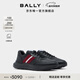 BALLY enjoy special offer red and white striped black cow leather men's casual sports shoes 6313182 black 43