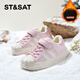 Saturday children's shell shoes plus velvet girls' cotton shoes autumn and winter 2026 new children's casual sneakers warm shoes cherry blossom pink/plus velvet 26 inner length of the shoe is about 16.6cm