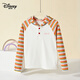 Disney children's T-shirt long-sleeved baby bottoming shirt children's 2026 spring new children's clothing hooded striped all-match top