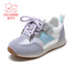 Fuluo Mi Girls' Sports Shoes Spring New Color Matching Casual Moral Training Shoes Children's Soft Sole Lightweight Campus Children's Shoes Purple 31
