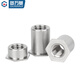 GUWANJI 304 stainless steel hexagonal through hole pressure riveting stud pressure riveting nut column pressure riveting piece outer diameter M2M2.5M3M4M5M6 M2x3 (bottom hole 4.2) 50 pieces