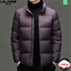 利郎商场同款男士羽绒服冬季新款立领白鸭绒短款休闲加厚保暖外套 咖色 4XL 195