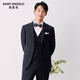 Anniversary Bird Suit Men's Suit Same Style as Wu Lei Star Wool Anti-Wrinkle Easy-Care Suit Jacket and Trousers Suit Men's Navy Navy 48 A(175/96) /Please note waist or trousers