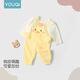 Youqi baby clothes for men and women, spring clothes for going out, super cute casual autumn, cute cartoon crawling clothes, jumpsuits