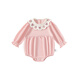 INSBOBO Baby Clothes 2026 Spring New Baby Girl Onesies Harness Bags Baby Romper Clothes Spring Clothes Pink 80cm