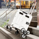 Meizhuofu grocery shopping trolley household folding shopping cart to pick up express delivery trolley trailer trolley portable light trolley tea green stair climbing 8 wheels medium size