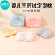 Duolingduo baby pillow 0 to 6 months shaped pillow baby corrects head shape sleeping round head newborn soothing bean pillow winter beige bean velvet cotton shaped pillow solid color 28x20x1