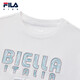 FILA liquid ammonia finishing children's tops 2025 new autumn short-sleeved T-shirt for boys and girls standard white-WT 175