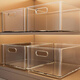 Pupan Snack Storage Box Transparent Acrylic Kitchen Porch Cabinet Desktop Organizer Small Sundries Rectangular Basket Large Box Medium/Open Transparent Storage Box/Transparent Portable Stackable 6 Pack