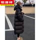 Hengyuanxiang White Goose Down Puff Down Jacket Women's 2026 Winter New Loose Fashionable Small Thickened Mid-Length Jacket Apricot (If you receive it, please don't return it with your wallet) S (90-130Jin Jin is equal to 0.5kg)