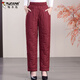 Woodpecker's new winter velvet thickened cotton pants for women, grandma's pants, elastic waist to keep warm, elderly mothers' outer wear, solid color, black, XL, recommended 85-100Jin, Jin equals 0.5kg